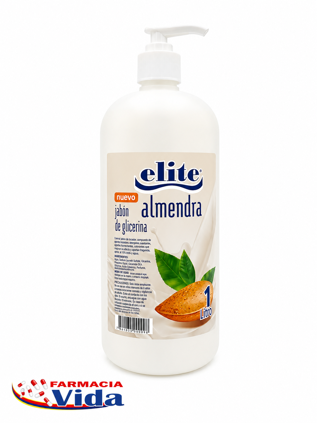 ELITE JABON LIQ ALMENDRA 1LITRO