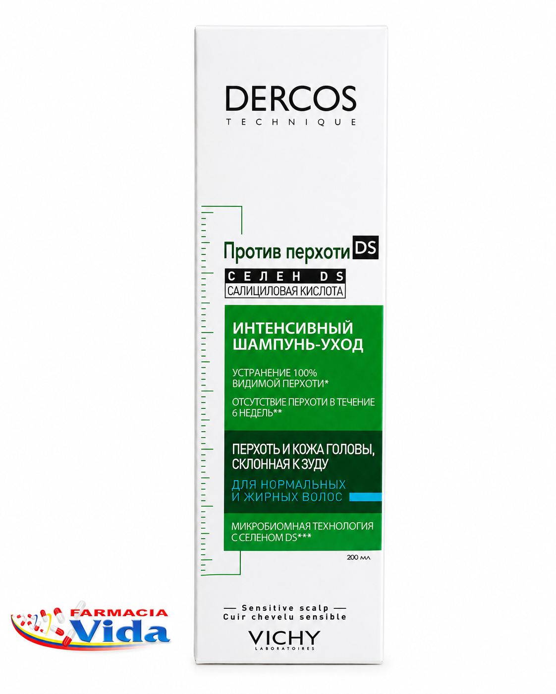 VICHY DERCOS SH A/CAS X 200 ML