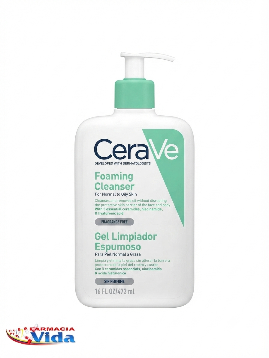 CERAVE GEL LIMPIADOR ESPUMOSO 473ML