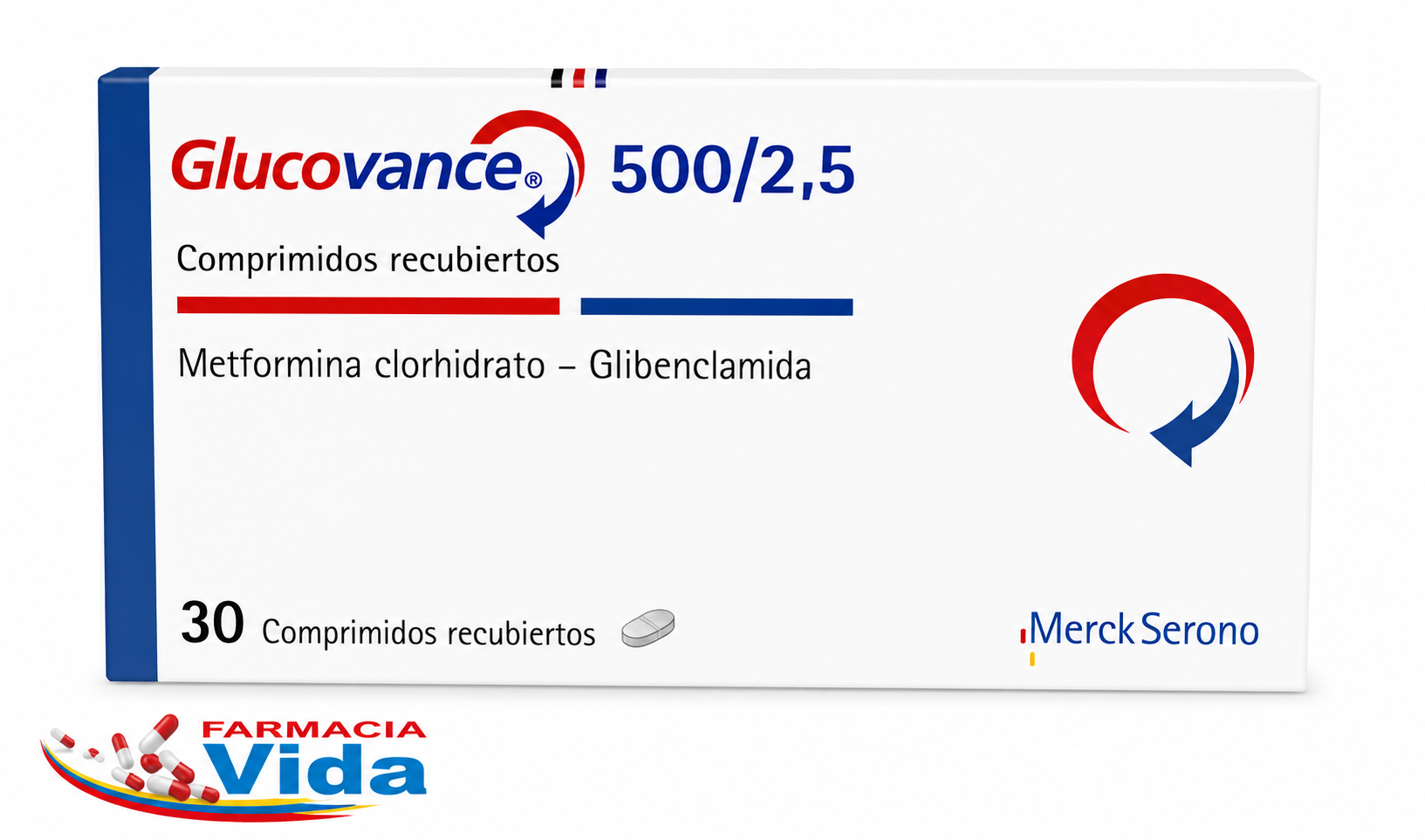 GLUCOVANCE  500/2.5 MG X 30 GLIBENCLAMIDA + METFOR
