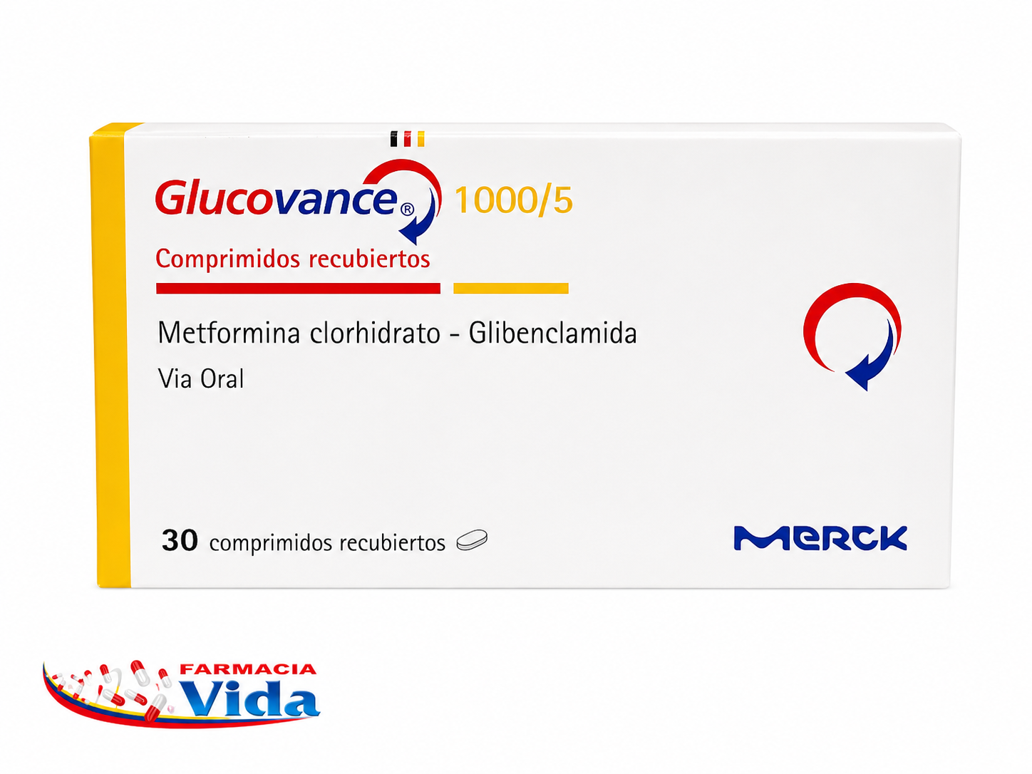 GLUCOVANCE 1000/5MG X 30 CGLIBENCLAMIDA + METFORMI