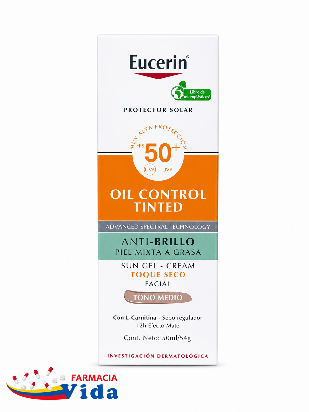 EUCERIN PROTECTOR SOLAR FPS50+ TONO MEDIO