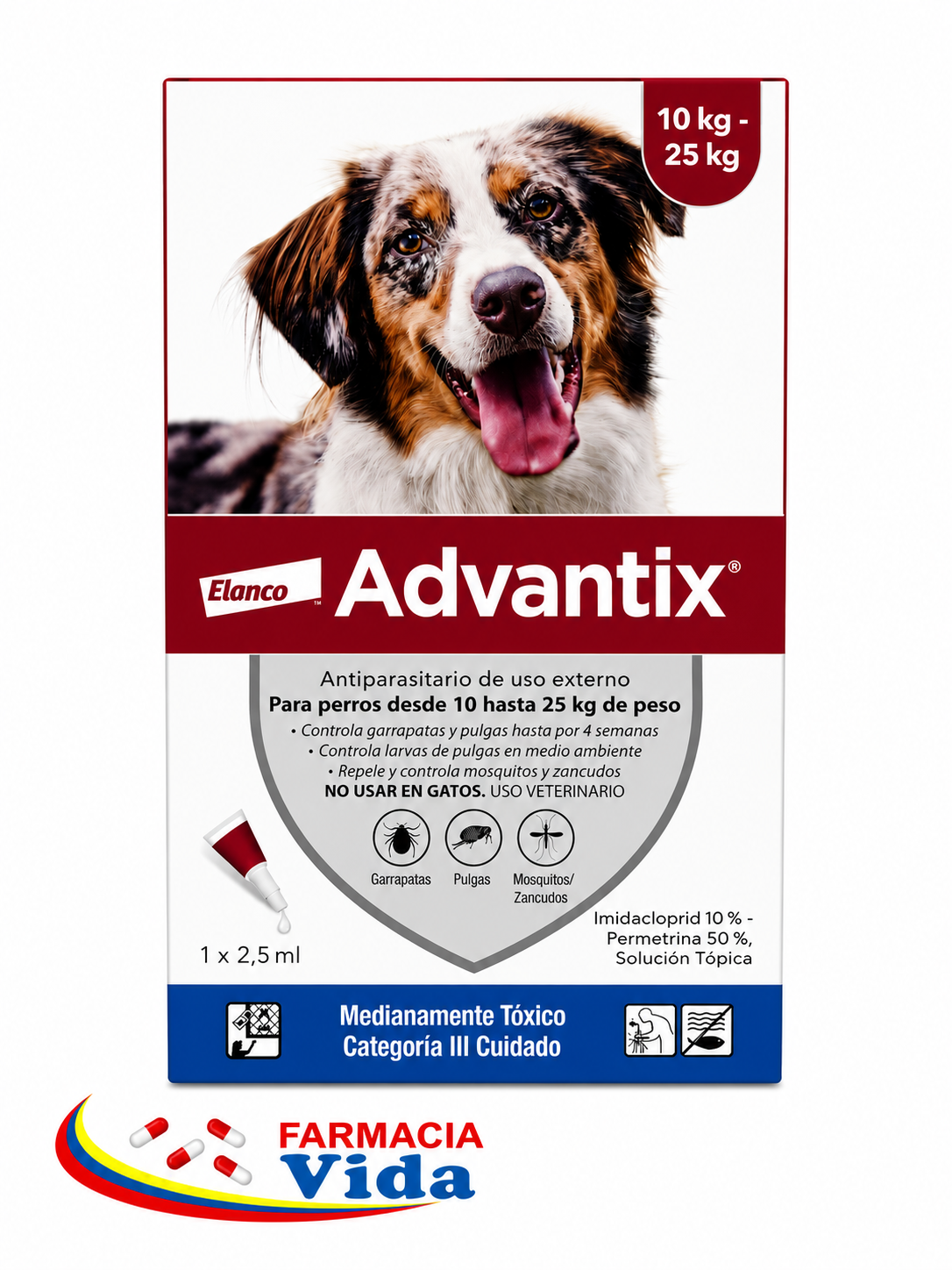 ADVANTIX PIPETA 10-25 X 1  2.5 ML