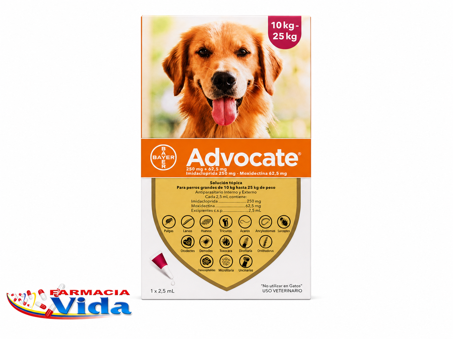 ADVOCATE PERRO 10 A 25 KG