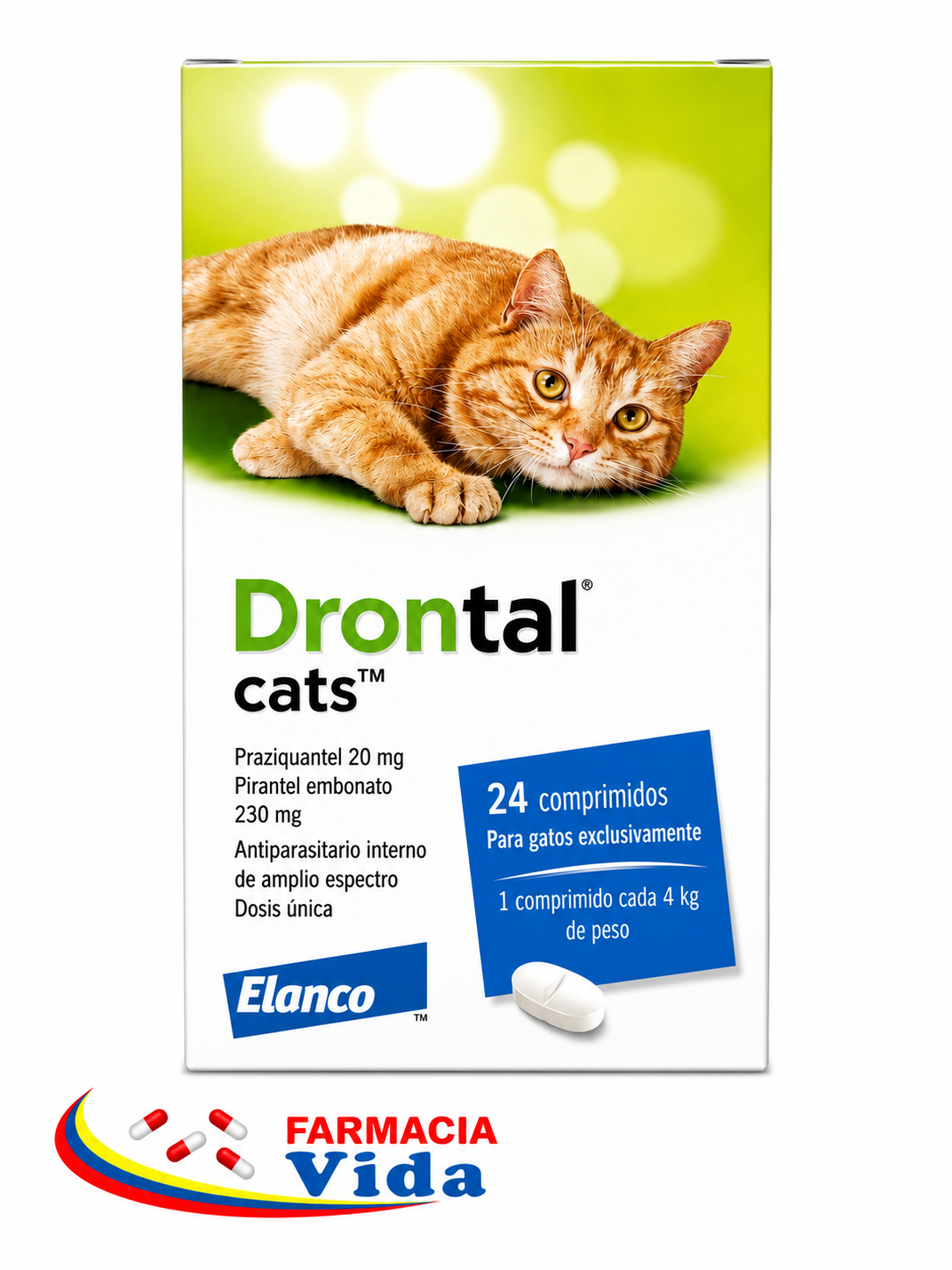 DRONTAL CATS ANTIPARASITARIO X 1 COMPRIMIDO
