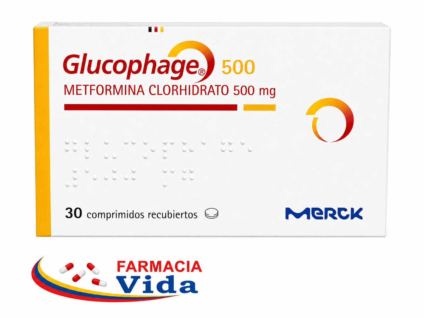 GLUCOPHAGE 500MG X30 COM METFORMINA CLORHIDRATO