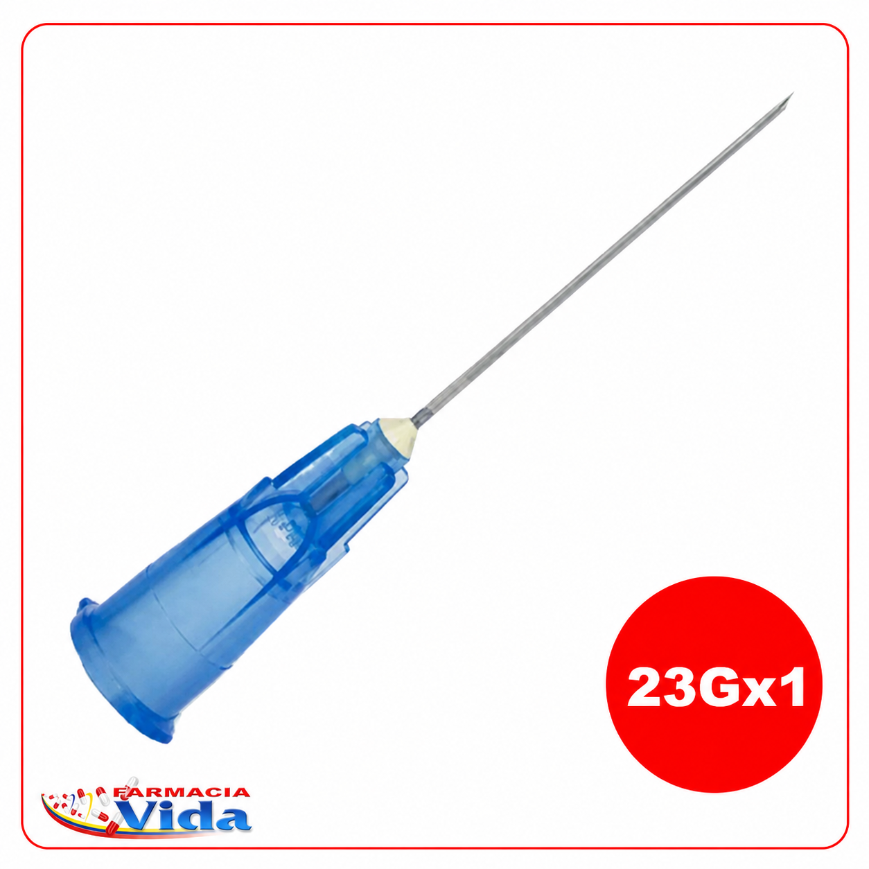 AGUJA HIPODERMICA ESTERIL 23G/1