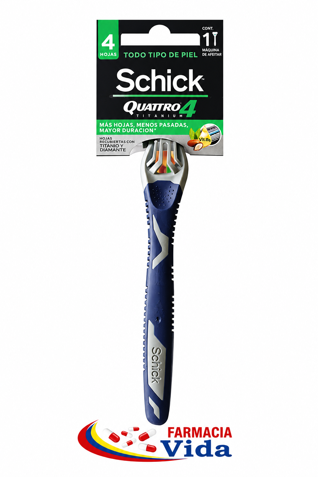 SCHICK QUATTRO TITANIUM X 1 UNID