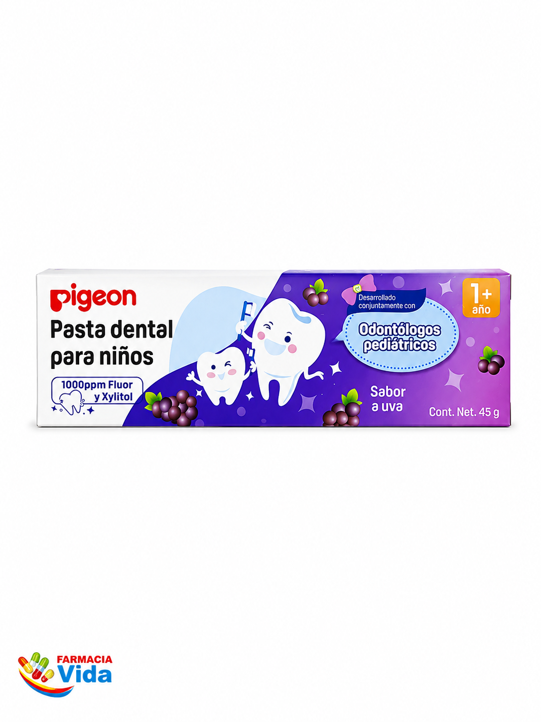 PIGEON PASTA DENTAL NIÑOS SABOR UVA
