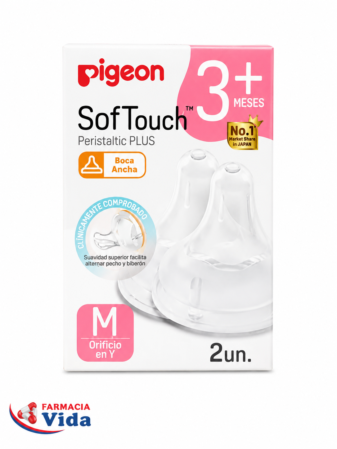PIGEON TETINA SOFTOUCH REPUESTO TALLA M X2