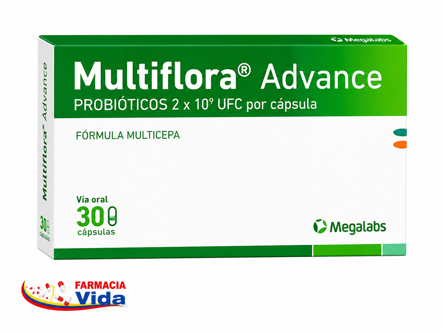 MULTIFLORA ADVANCE 30CAPSULASPROBIOTICOS 2 X 10