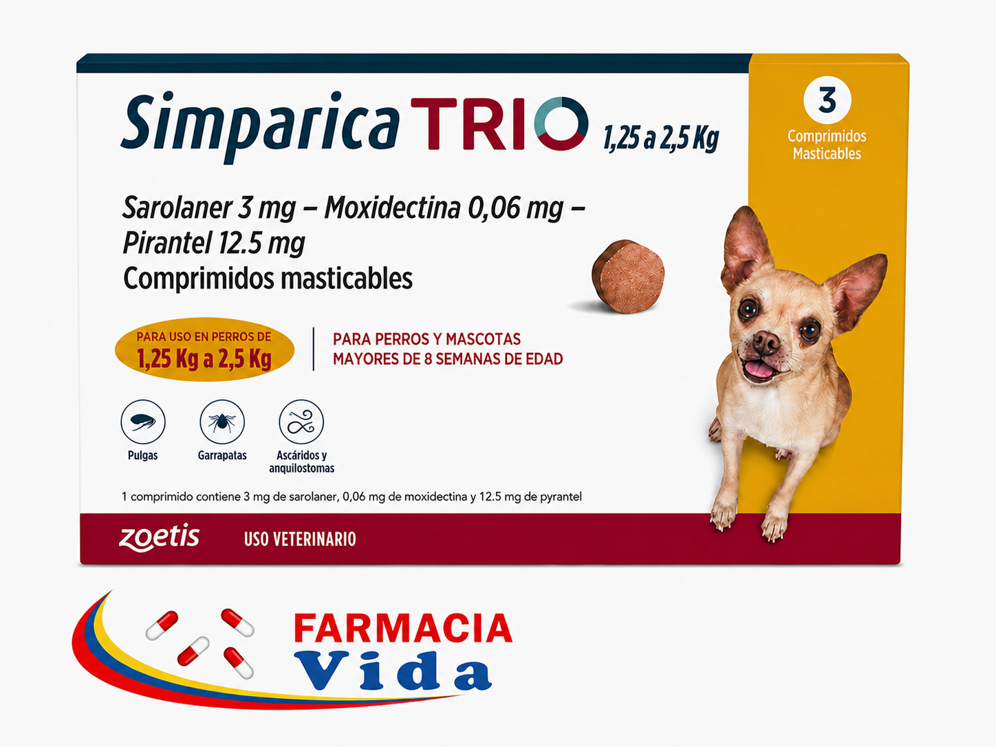 1 COMP SIMPARICA TRIO 1,25 A 2,5 KG MASTICABLE