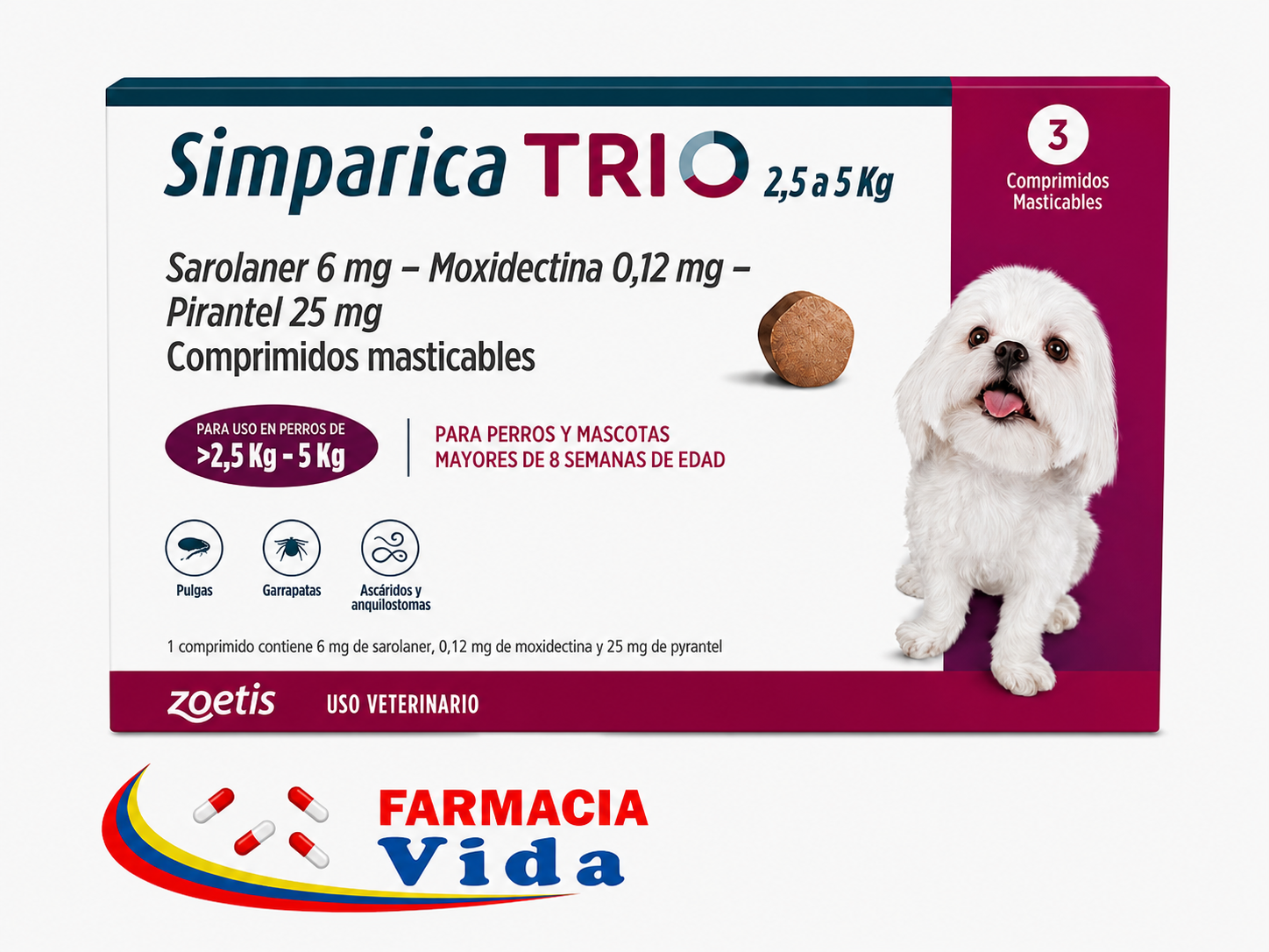 1 COMP SIMPARICA TRIO 2,5-5 KG MASTICABLE 
