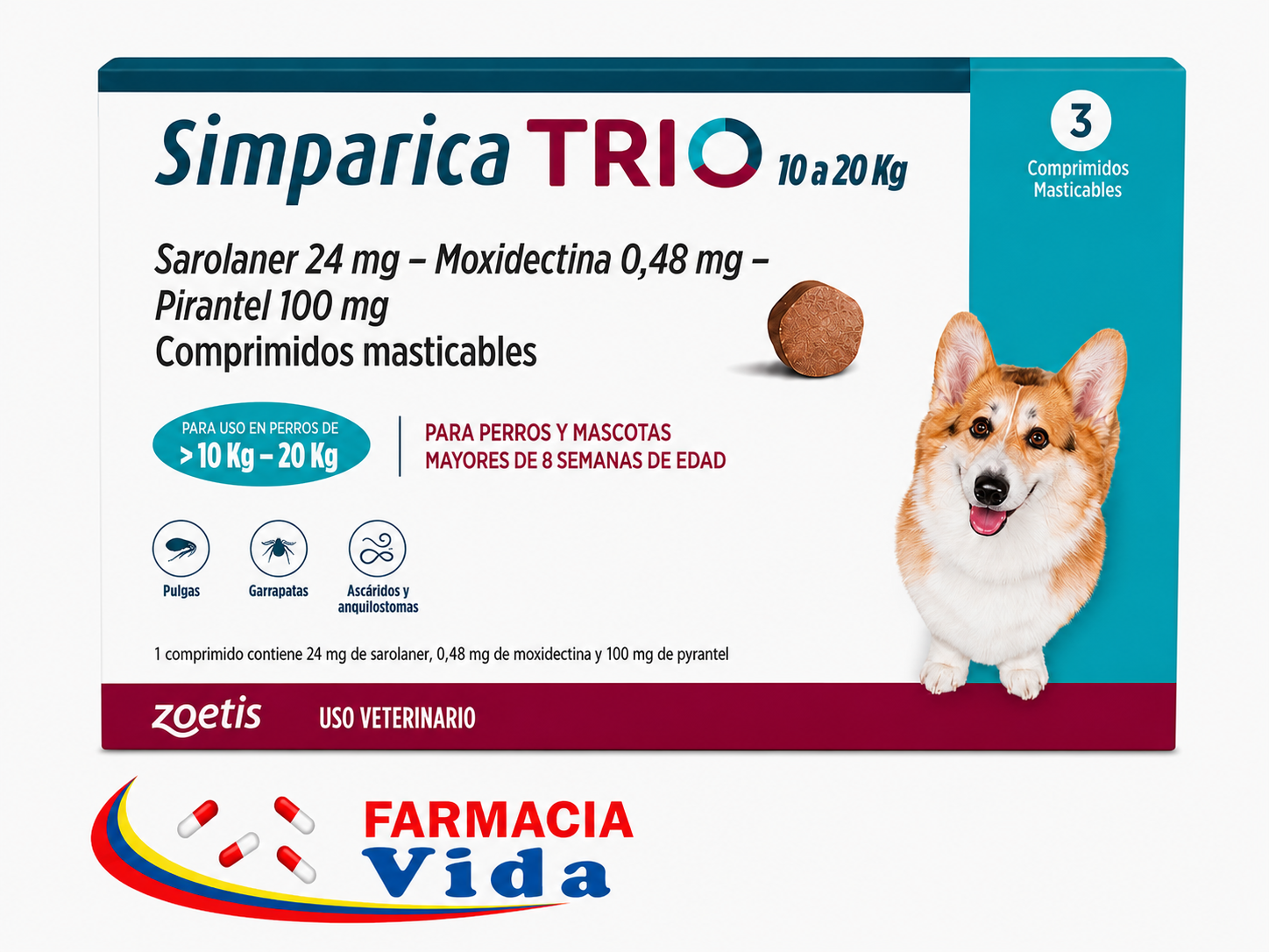 1 COMP SIMPARICA TRIO 10 A 20 KG MASTICABLE