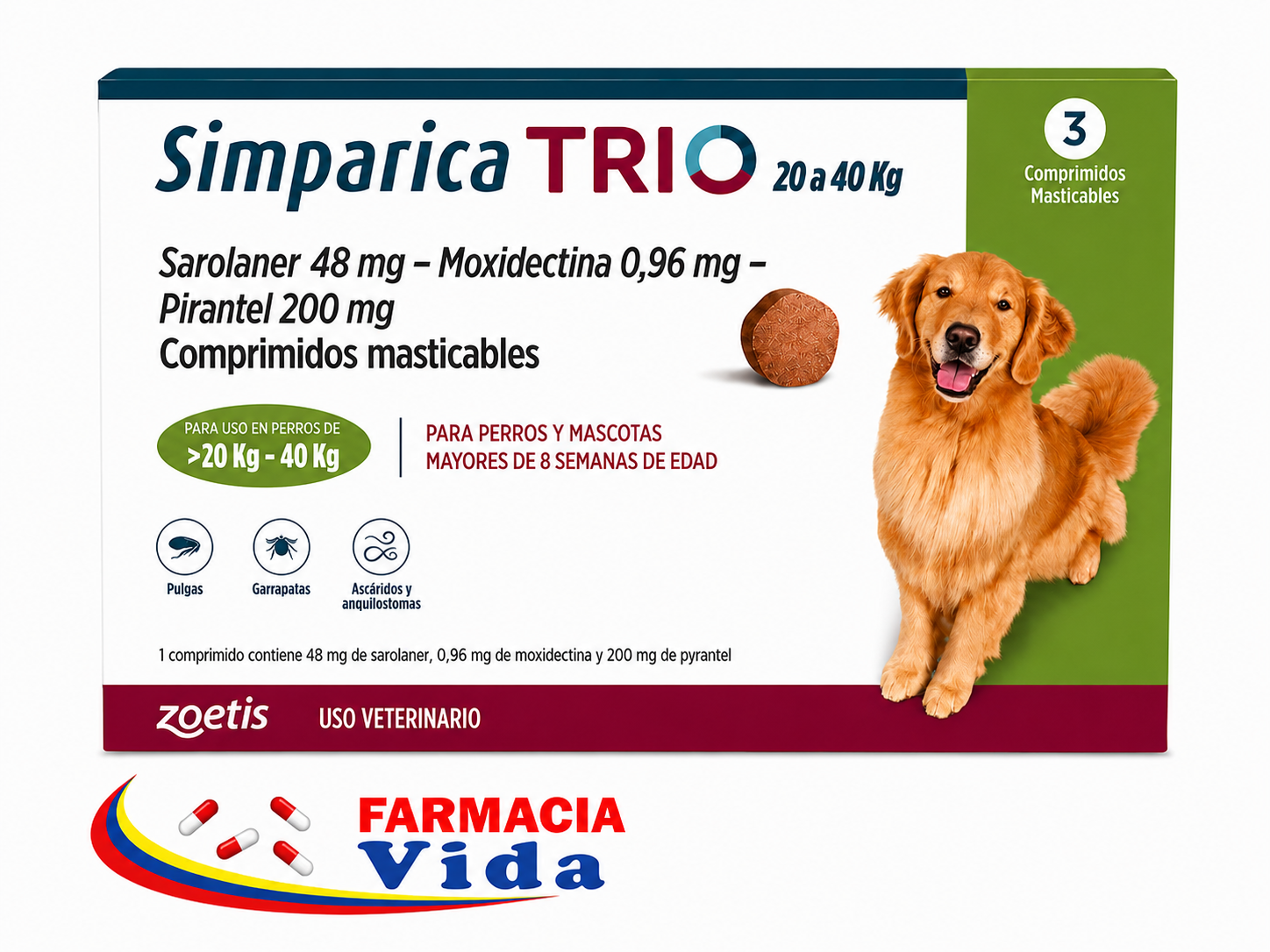 1 COMP SIMPARICA TRIO 20 A 40KG MASTICABLE 
