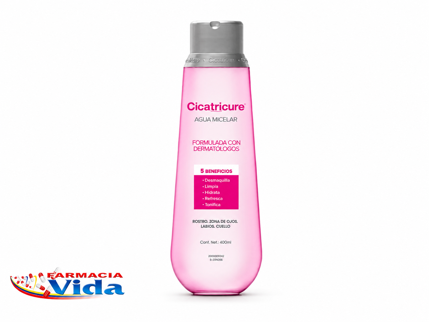 AGUA MICELAR CICATRICURE 400 ML 
