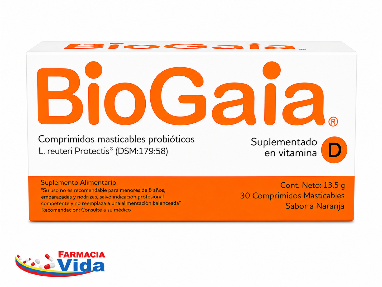 BIOGAIA CON VITAMINA D+ 30 COMP