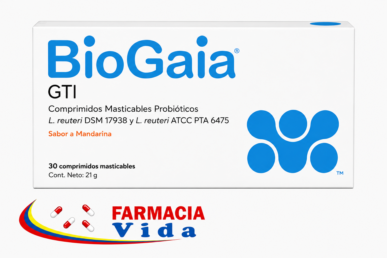 BIOGAIA GTI MANDARINA 30COMPR. MASTICABLES