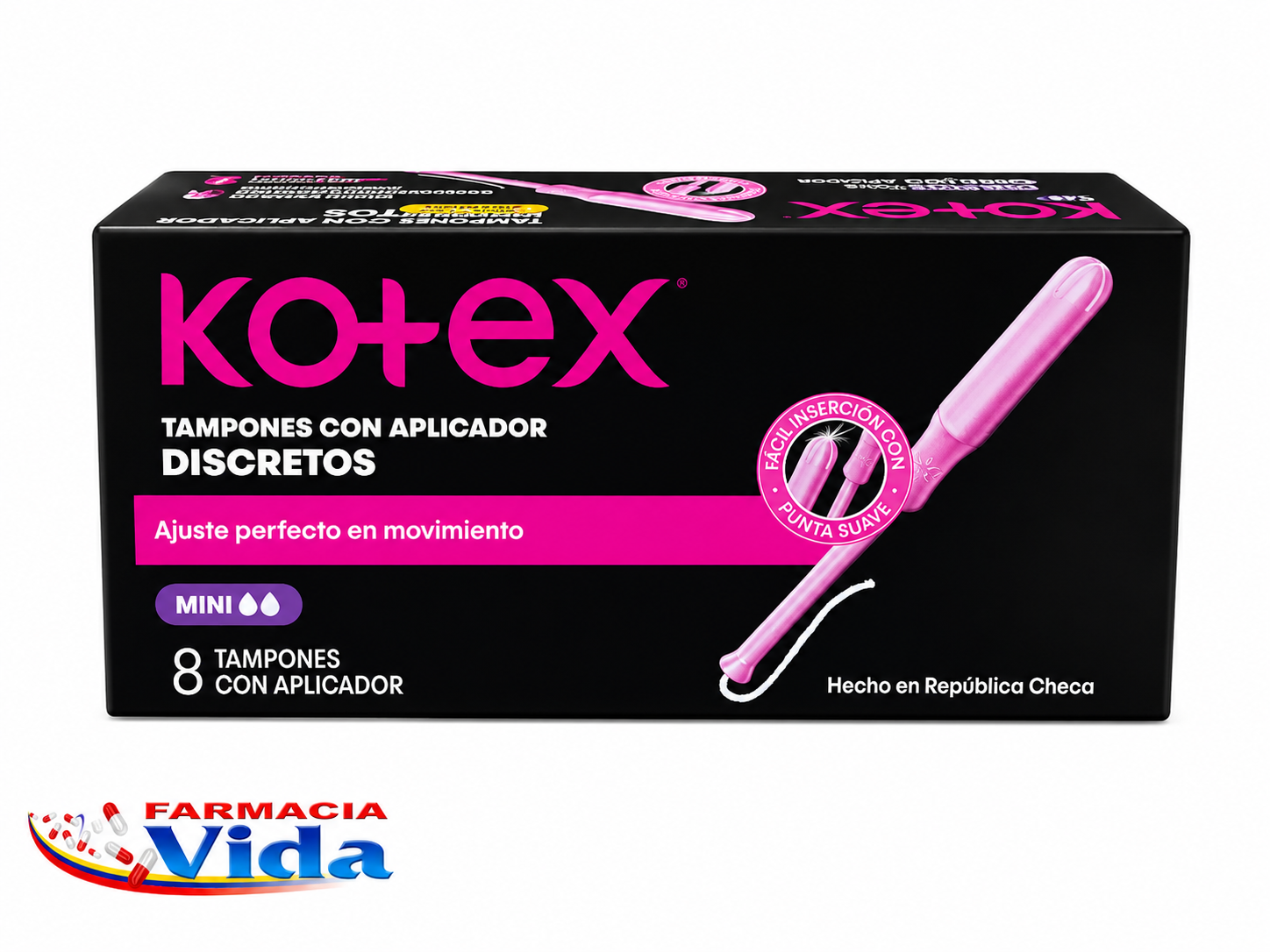 KOTEX TAMPONES REGULAR CON APLICADOR X8     264851