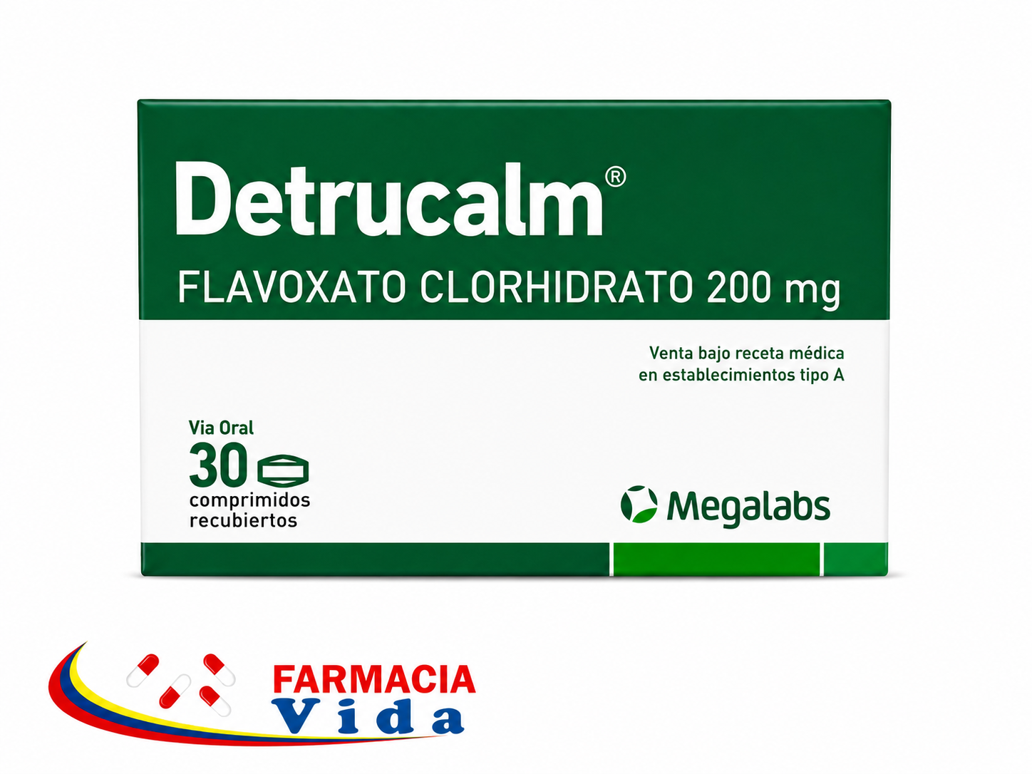 DETRUCALM 200 MG X 30.FLAVOXATO CLORHIDRATO