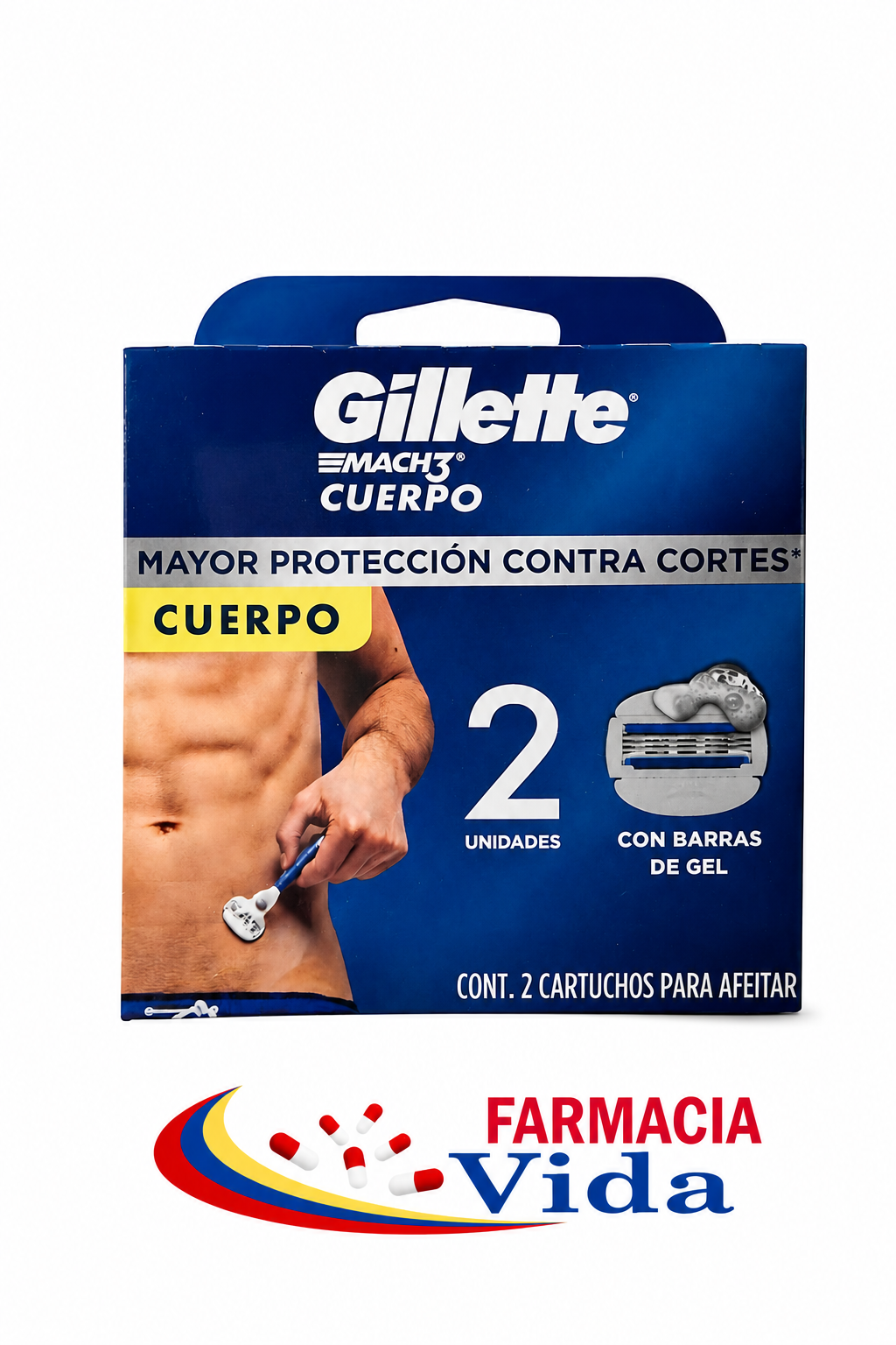 GILLETTE MACH3 CUERPO REPUESTO X 2