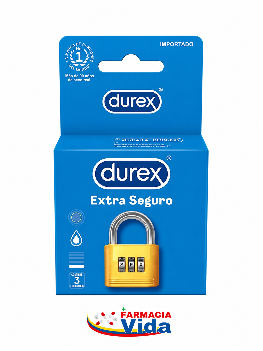 DUREX EXTRA SEGURO X 3 UNID