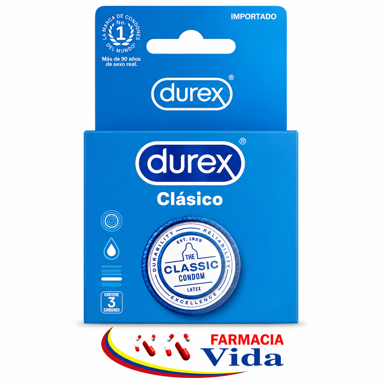 DUREX CLASICO  X 3  1017309