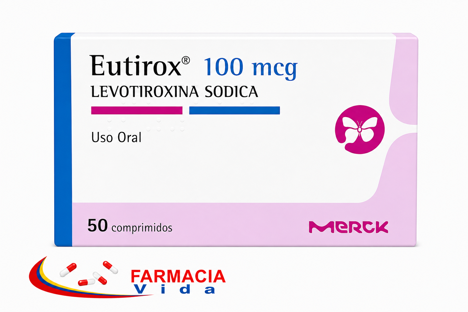 EUTIROX 100 MCG X 50 COMP LEVOTIROXINA SÓDICA.