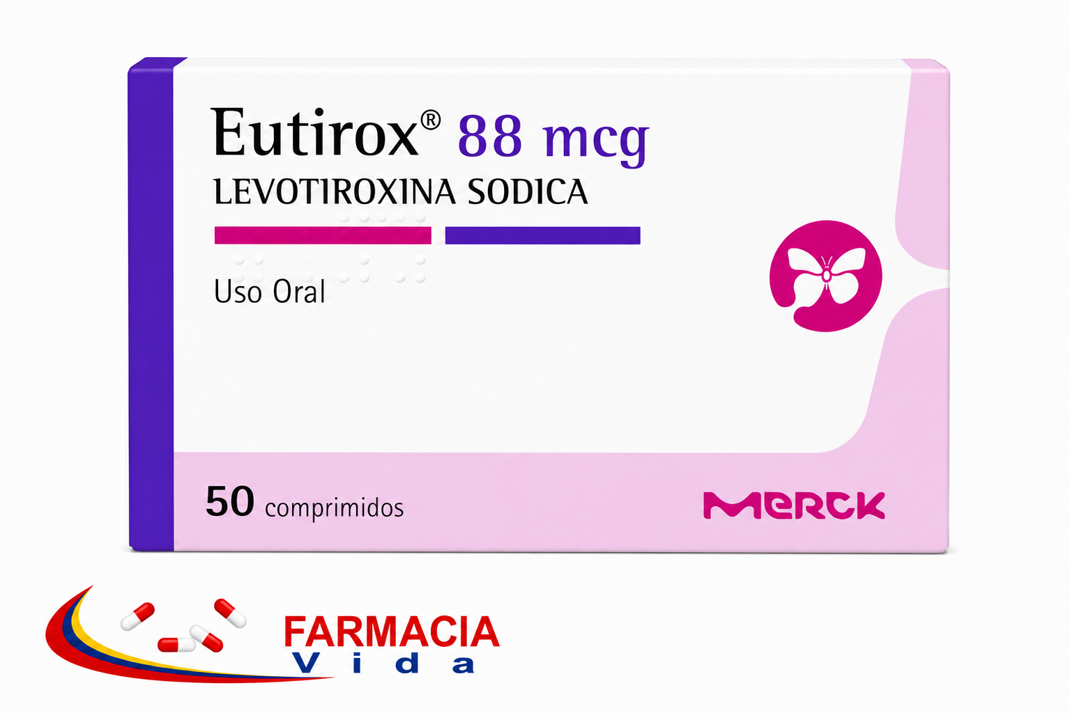 EUTIROX 88 MCG X 50 COMP LEVOTIROXINA SÓDICA.