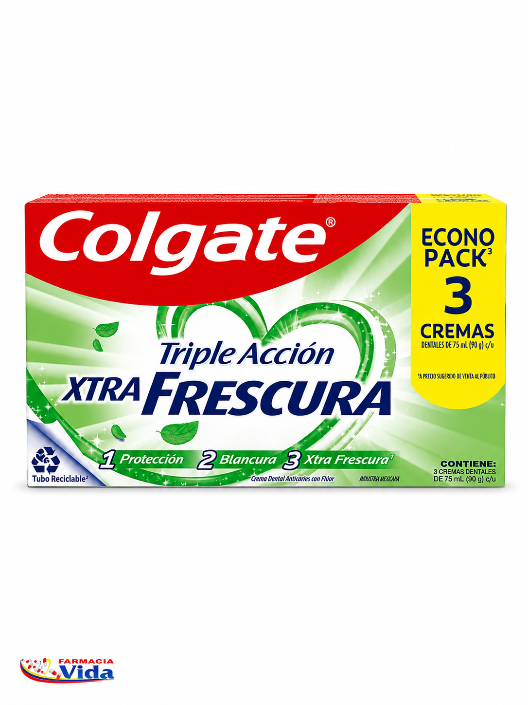 COLGATE TRIPLE ACION XTRA FRESCURA 75ML X3