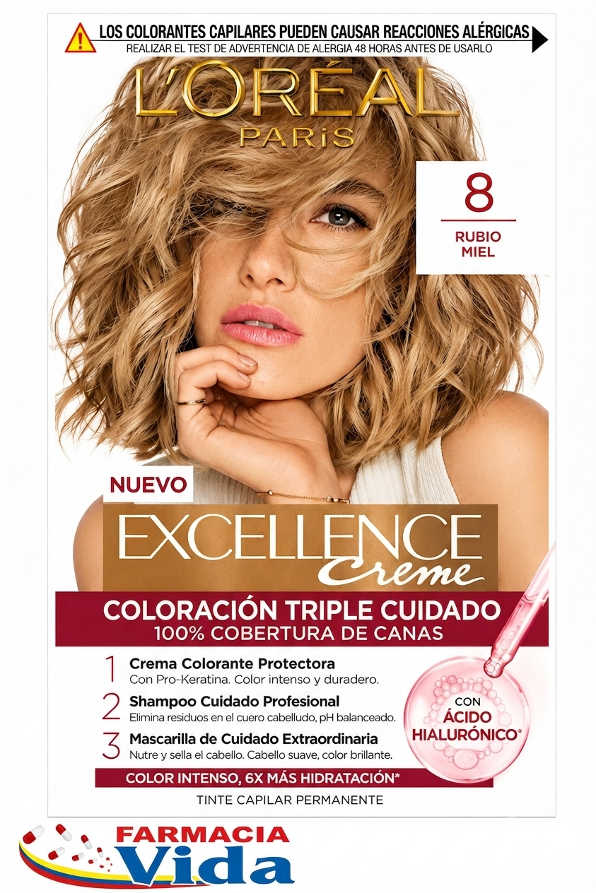 EXCELLENCE CREME 8 RUBIO CLARO 