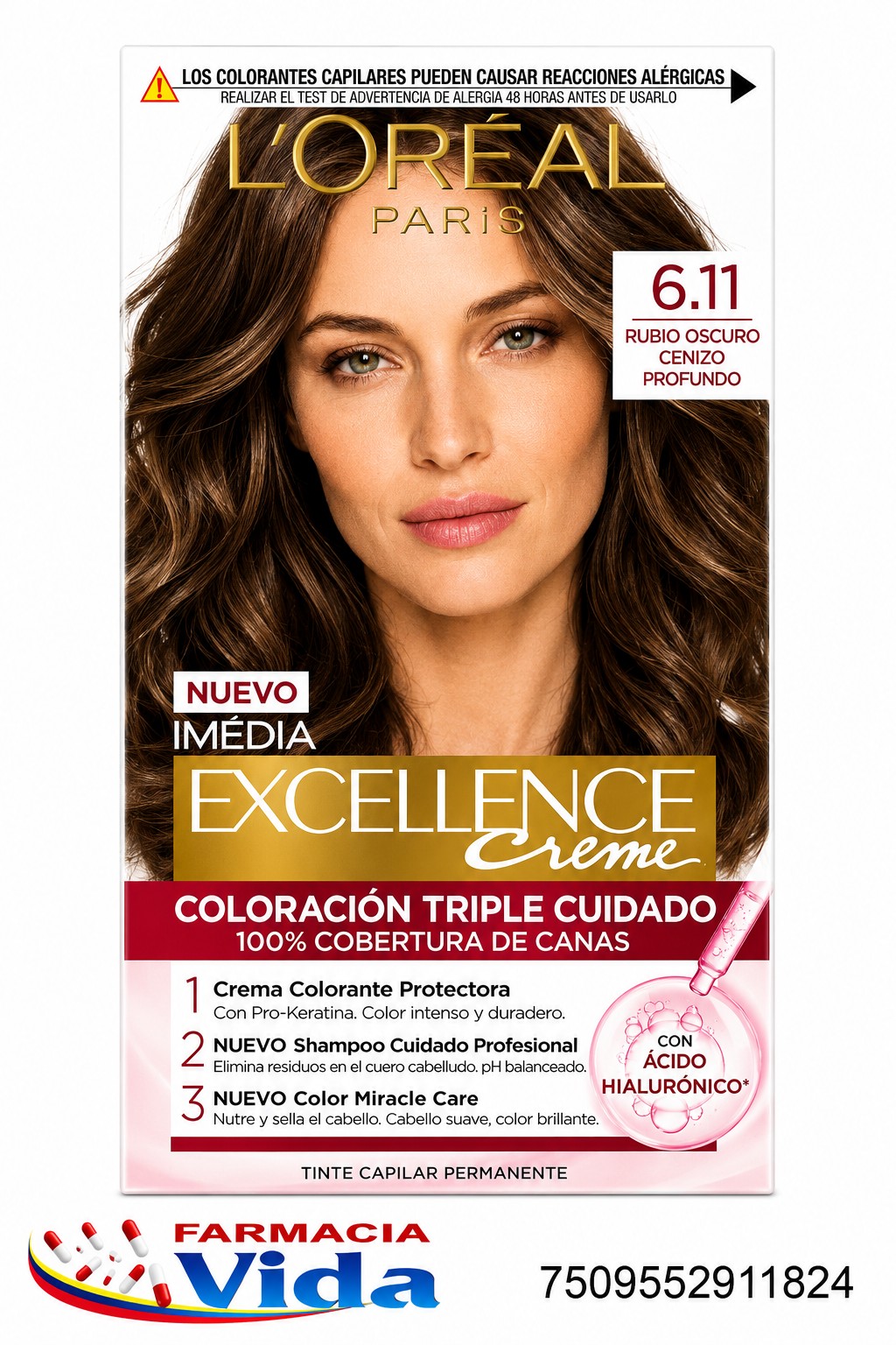 EXCELLENCE CREME 6.11 RUBIO OSCURO CENIZA PROFUNDO