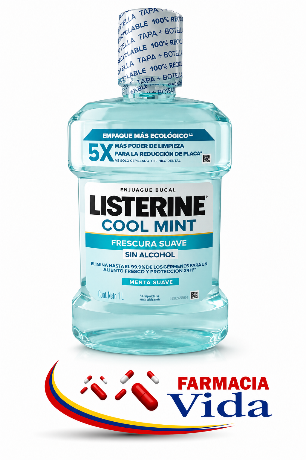 LISTERINE MENTA SUAVE 1L