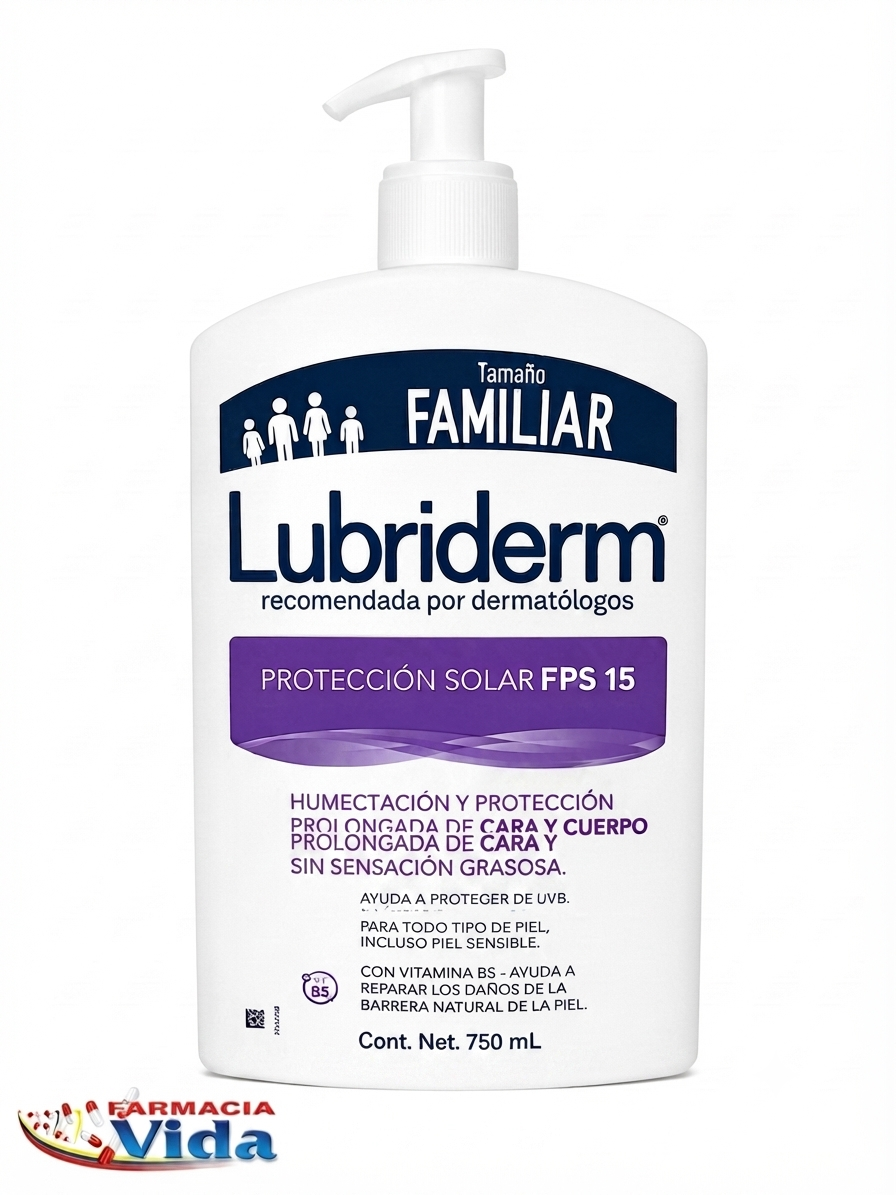 LUBRIDERM UV 15 PROTEC SOLSA 750 ML 