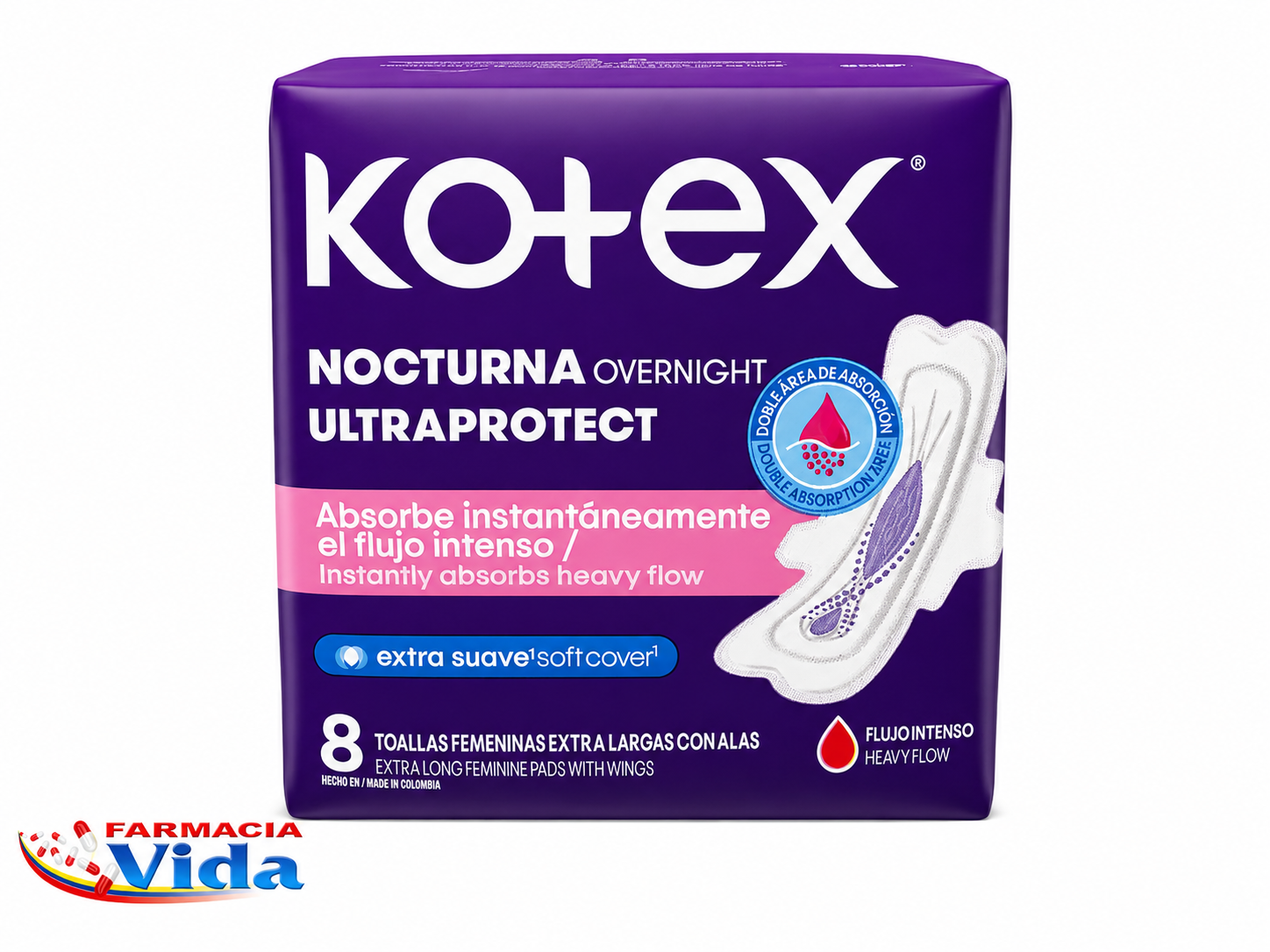 KOTEX NOCTUR ALAS SUAVE 8 UN