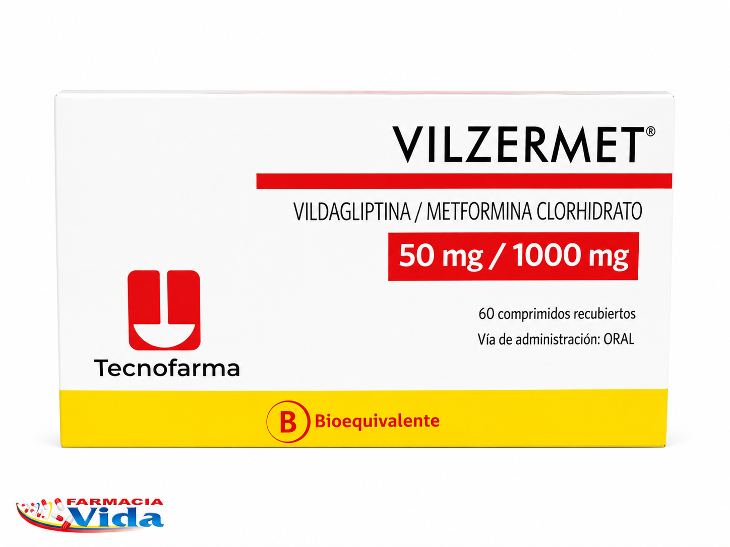 VILZERMET 50MG/1000 MG .LDACLITINA MERFORMINA COLH