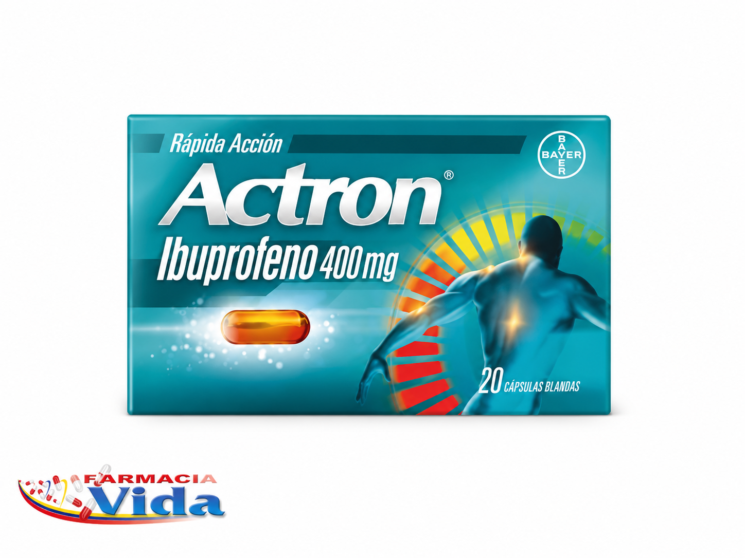 ACTRON 400 IBUPROFENO X 20 CAPSULAS