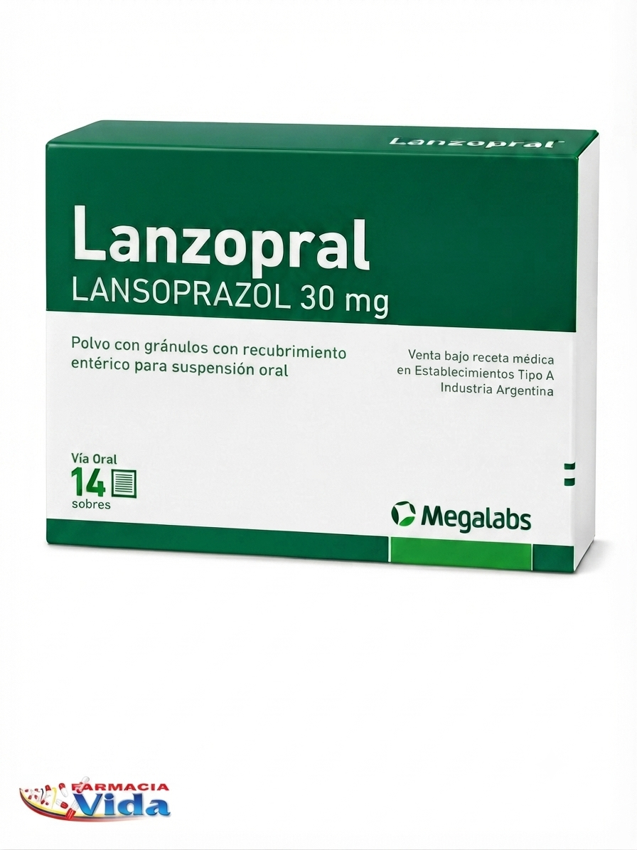 LANZOPRAZOL 30 MG X 14 SOBRES 