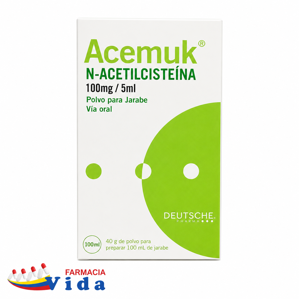 ACEMUK  N-ACETILCISTEINA 100 MG
