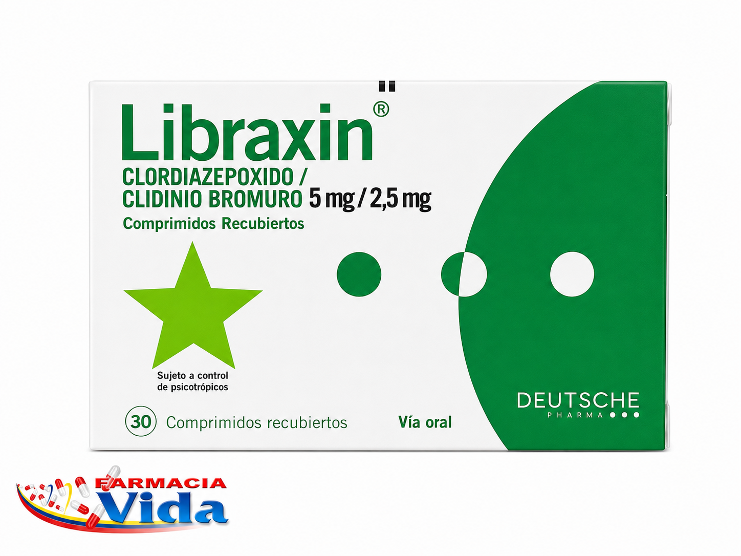 LIBRAXIN GRA 30 .CLIDINIO CLORDIAZEPÓXIDO