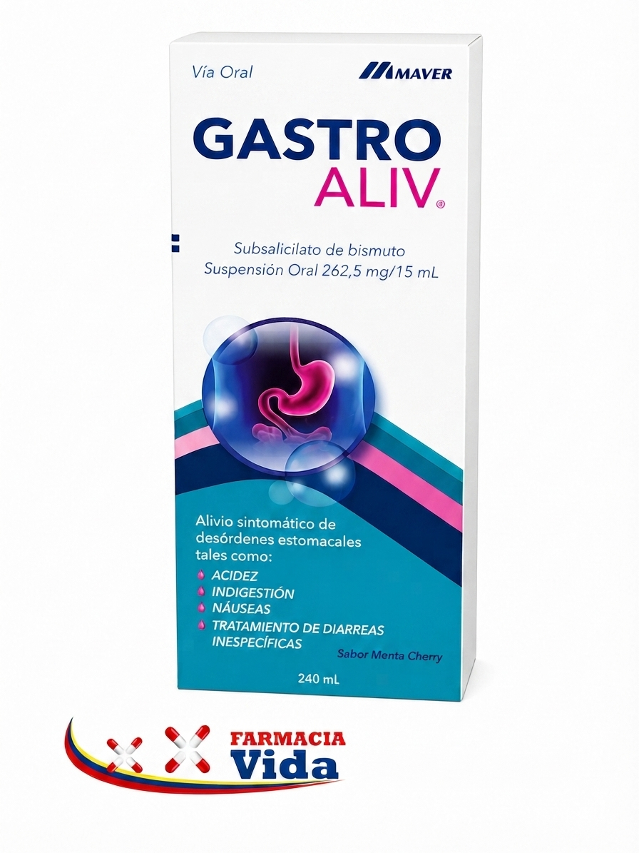 GASTROALIV 262,5 ML /15 ML X 240 ML SUBSALICILATO 
