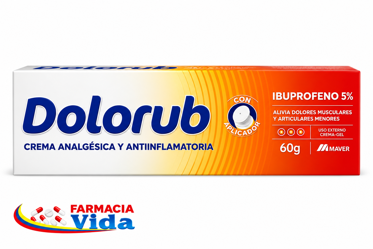 DOLORUB CR,5% C/APLIC.60 GR IBUPROFENO