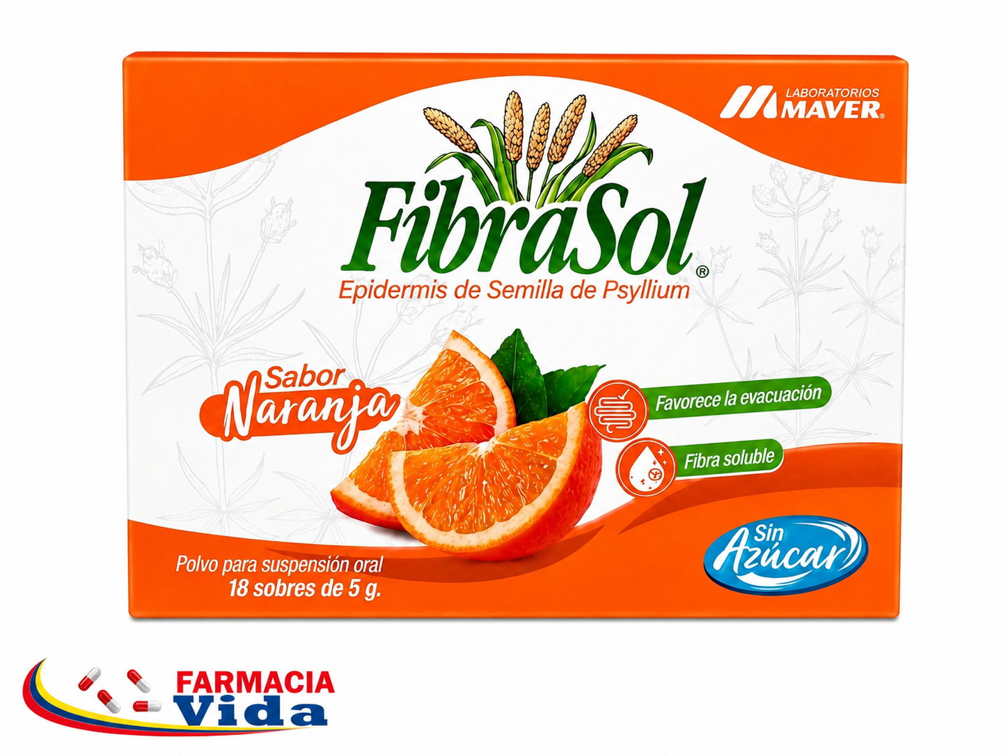 FIBRASOL S/NARANJA X 18 SOBRES
