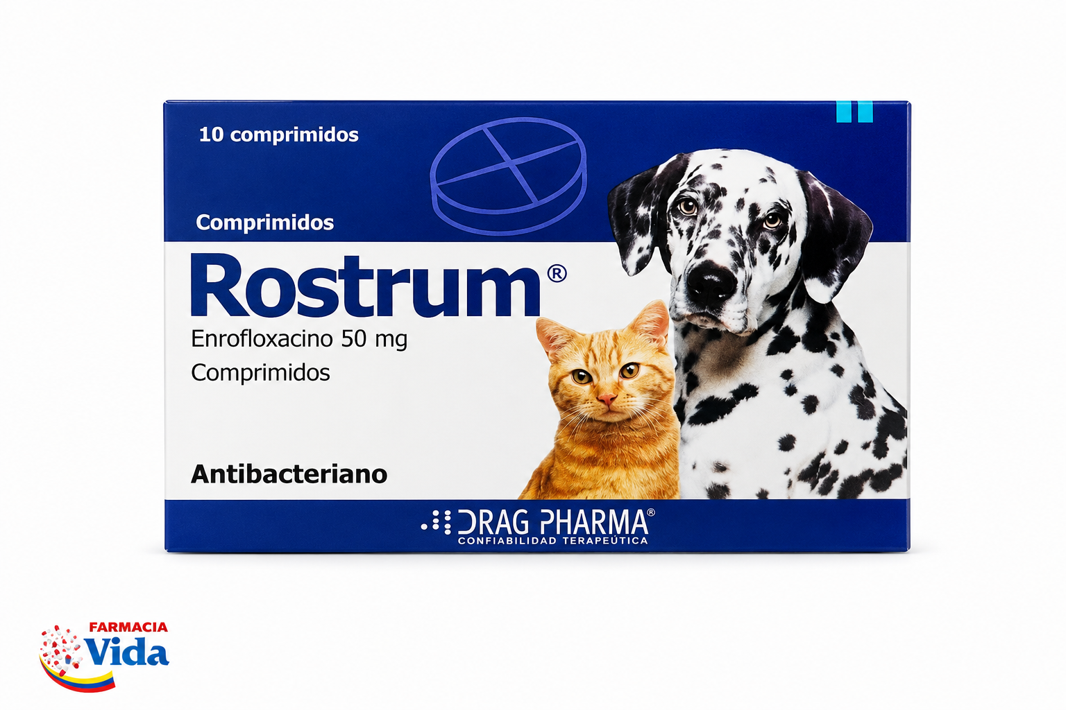 ROSTRUM  50 MG X 10 COMP  ENROFLOXACINO