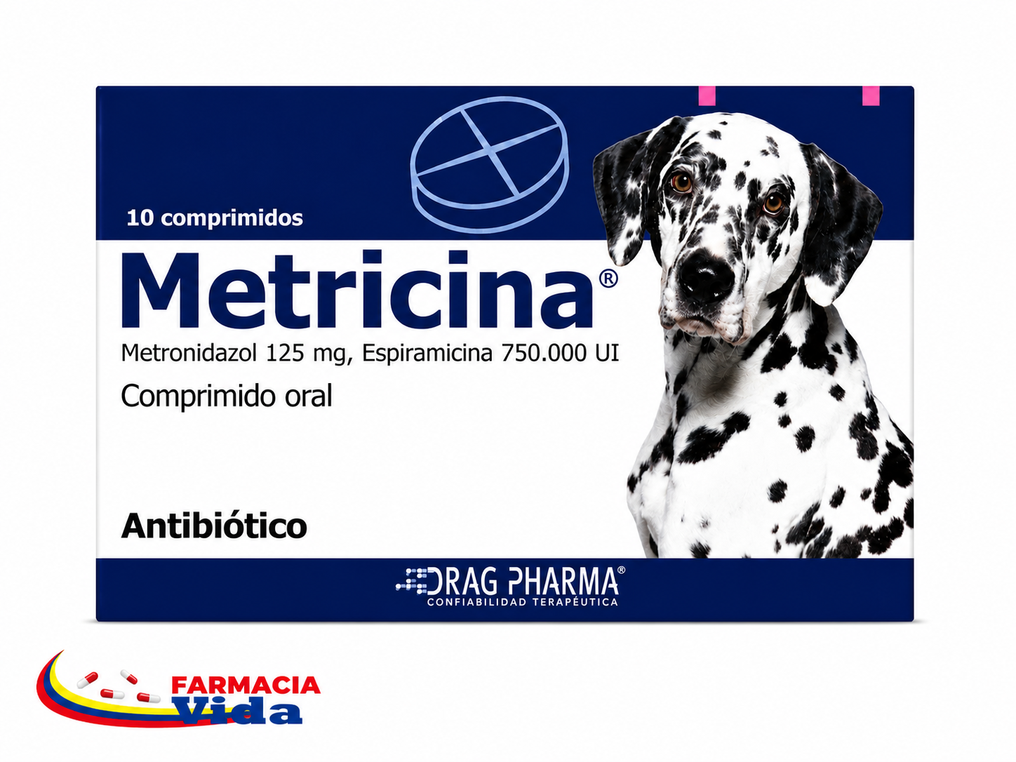 METRICINA 125MG METRONIDAZOL X 10 COM