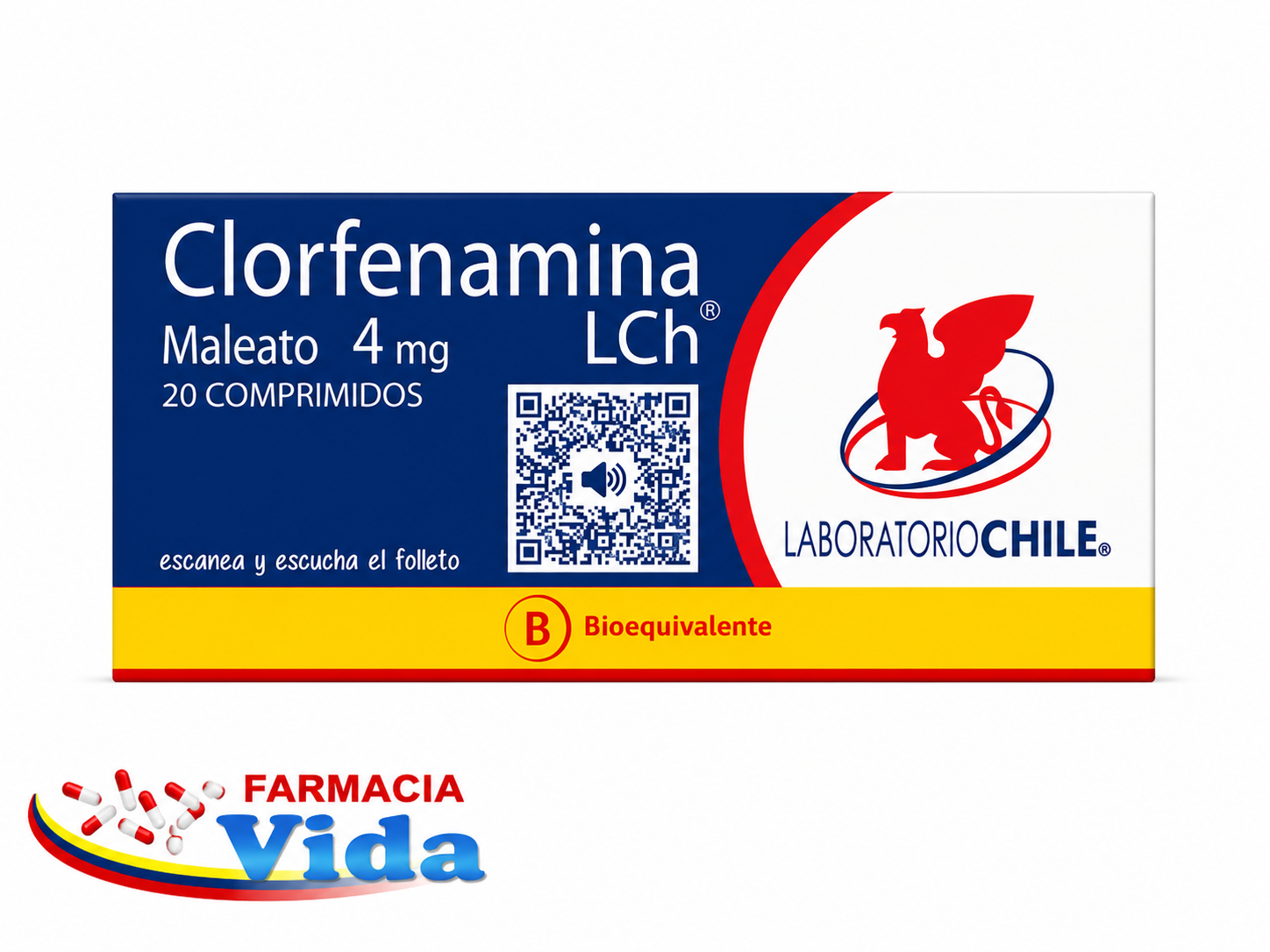 CLORFENAMINA 4 MG X 20 COMP