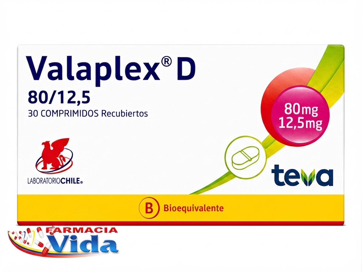 VALAPLEX D 80/12.5 X 30  COMP   VALSARTÁN + HIDRO 