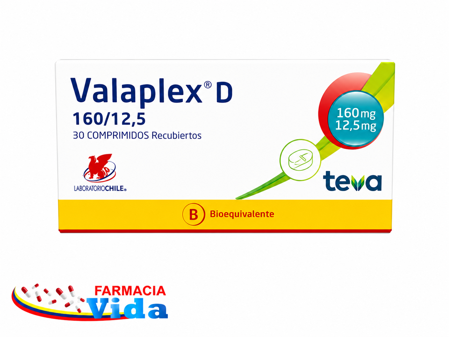 VALAPLEX D  160/12.5  X 30 COMP VALSARTÁN + HIDROC