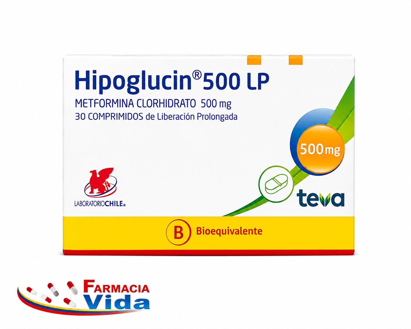HIPOGLUCIN 500 LP 30 COMP