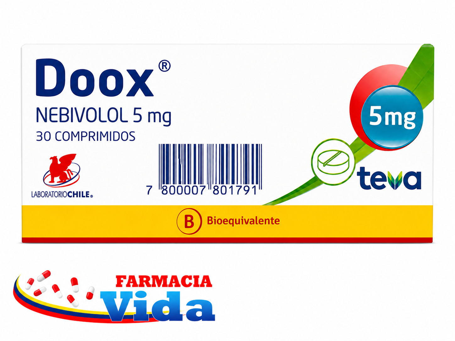 DOOX NEBIVOLOL 5 MG X 30 COMP